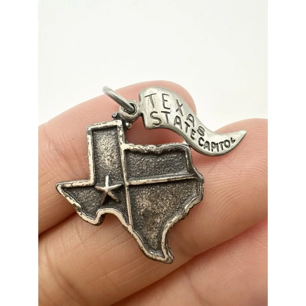 Vintage Sterling Silver Texas State Charm
